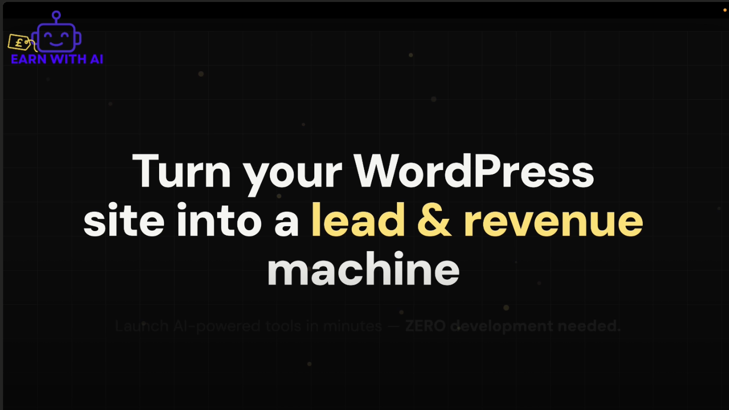Earn With Tools — A WordPress plugin that drops AI-powered lead capture onto any page. Started as a personal experiment. Others had the same problem.